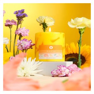 Vela pilar mango amarillo 8x8 cm 330 g Iluminata