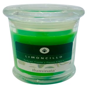 Vela vaso limoncillo verde 8x7 cm 135 g Iluminata