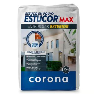 Estuco en polvo Estucor Max 25 kg Corona