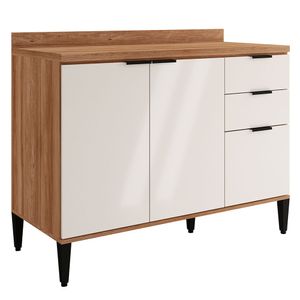 Mueble de cocina inferior 120 cm freijo/off white Bertolini