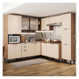 Mueble de cocina inferior 80 cm freijo/off white Bertolini