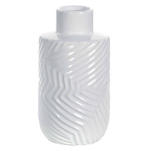 Florero Zigzag blanco 14x26cm Marres