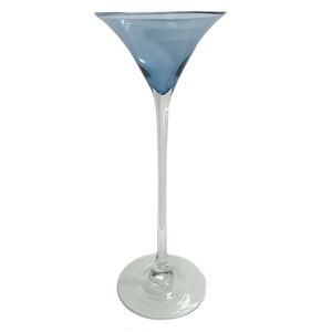 Copa Martini vidrio azul 16x40cm Marres