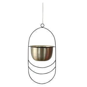 Matera metal 20x41cm oro/negro Marres