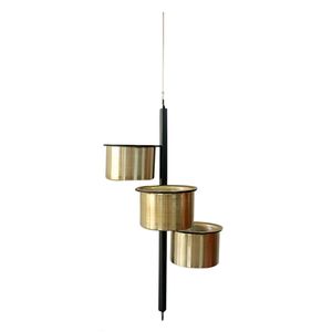 Set 3 materas metal 24x44cm oro/negro Marres