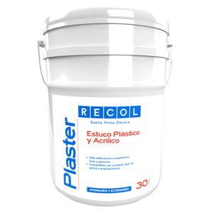 Estuco plástico/acrílico Plaster 30 kg blanco Recol