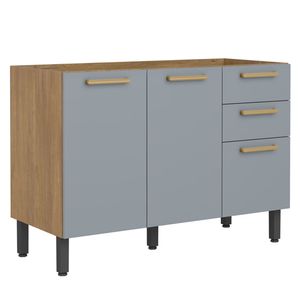 Mueble de cocina inferior Axxe 120 cm gris Bertolini