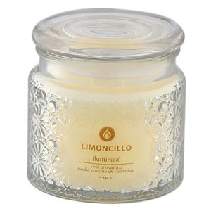 Vela vaso limoncillo amarillo 9x8 cm 270 g Iluminata