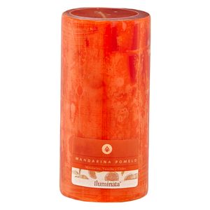Vela pilar mandarina naranjo 16x8 cm 625 g Iluminata