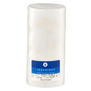 Vela pilar serenidad blanco 16x8 cm 625 g Iluminata