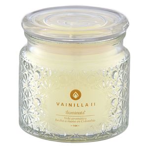 Vela vaso vainilla blanco 8x7 cm 270 g Iluminata