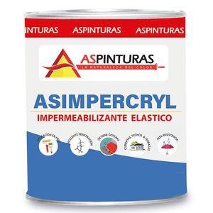 Impermeabilizante elástico Asimpercryl 1/4 gal gris AsPinturas