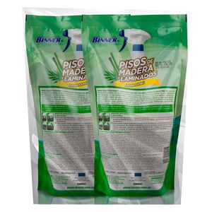 Protector brillador pisos Madera y Laminados 2x500ml Binner