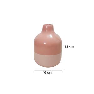 Florero Bicolor rosa 16x16x22cm Marres