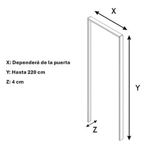Puerta batiente melamina 85x220cm wengue Moduofi