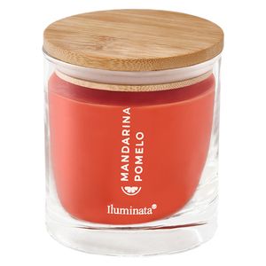 Vela vaso mandarina naranjo 9x8 cm 187 g Iluminata