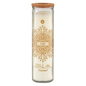 Vela vaso sándalo blanco 28x5 cm 350 g Iluminata