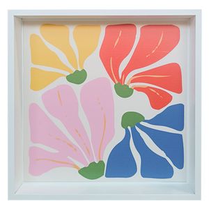 Jarrón geométrico mediano 14x30.5cm beige Marres