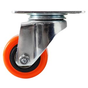 Rodachina giratoria doble 40mm 30kg naranjo Discover