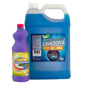 Detergente líquido x4L + blanqueador x1L Orion