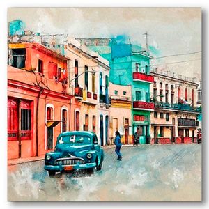 Cuadro Calle Cuba diseño 30x30cm Hogar Venecia