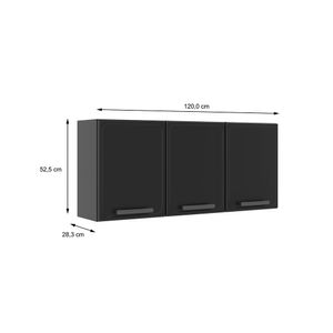 Gabinete superior 52.5x120x28.3cm gris Bertolini