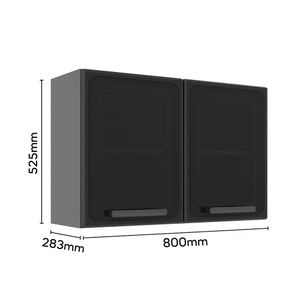 Gabinete superior 52.5x80x28.3cm gris Bertolini