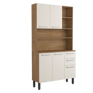 Alacena despensa 105cm blanco/madera Bertolini