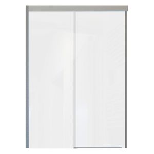 División baño corrediza inox 195x140x6cm Stretto