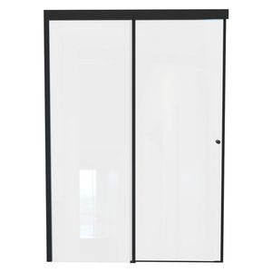 División baño corrediza negro mate 195x140x6cm Stretto