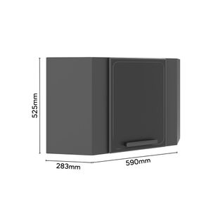 Mueble de cocina esquinero superior 68cm gris Bertolini