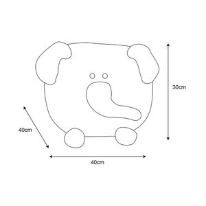 Pouf Elefante gris 30x40x40 cm M+Design