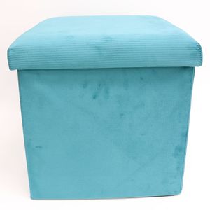 Pouf Cotelé/velvet 38x38x38 cm turquesa M+Design