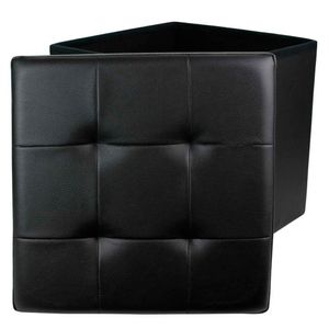 Pouf 38x38x38 cm negro M+Design
