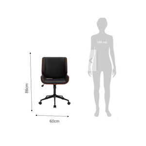 Silla ejecutiva Bosco 89x60x52 cm negro/café M+Design