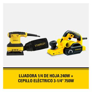 Lijadora orbital 1/4" 240W 16000opm + cepillo 3 1/4" 750W SS24-B3A Stanley