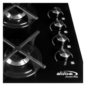 Estufa de Empotrar Abba Master Chef CG 401 V3CN N Gas 4 Puestos Negro