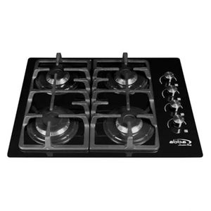 Estufa de Empotrar Abba Master Chef CG 401-V4DN N Gas Natural Vidrio Negro