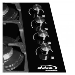 Estufa de Empotrar Abba Master Chef CG 401 V5DN N Gas 4 Puestos Negro