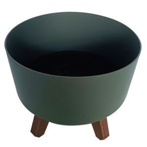 Matera con patas Gracia plástica 18.7x23.8cm verde Marres