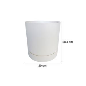 Matera Tubo plástica 28.3x29cm blanco Marres