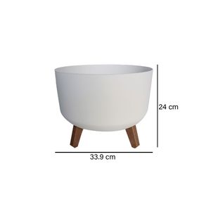 Matera con patas Gracia plástica 24x34cm blanco Marres