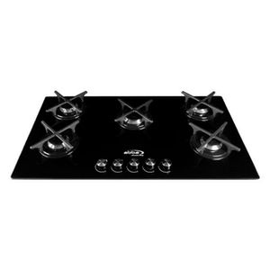 Estufa de Empotrar Abba Master Chef CG 601-V5CN N Gas Natural 5 Puestos Vidrio Negro