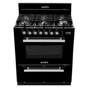 Estufa de Piso Abba Master Chef RG 803-3N GT Gas Natural 6 Puestos Horno gratinado Vidrio Negro