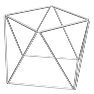 Comedero geométrico pequeño 25.4x25.4x16.5cm gris Rejiplas