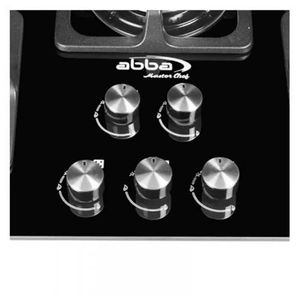 Estufa de Empotrar Abba Master Chef CG 501-V5SN N 5 Puestos Gas Natural Vidrio Negro