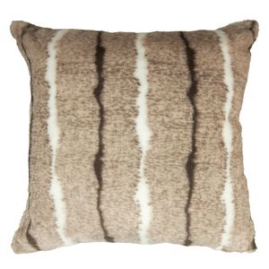 Cojín de pelo estampado líneas taupe 45x45cm Wamsutta