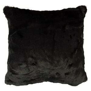 Cojín de pelo unicolor textura negro 45x45cm Wamsutta