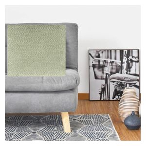 Cojín chenille chunky verde té 45x45cm Wamsutta