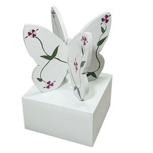 Figura decorativa Mariposa blanco 16x10cm Marres